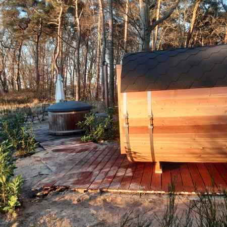 Superleuk 5 persoons huisje, met hottub en privé sauna, nabij Ommen in de Vechtstreek