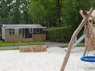 Heerlijk 6 persoons chalet met veranda op camping in Wateren, Drenthe