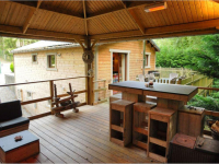 Charakteristische Holzhaus für 6 Personen mit Sauna in der Nähe von Du...