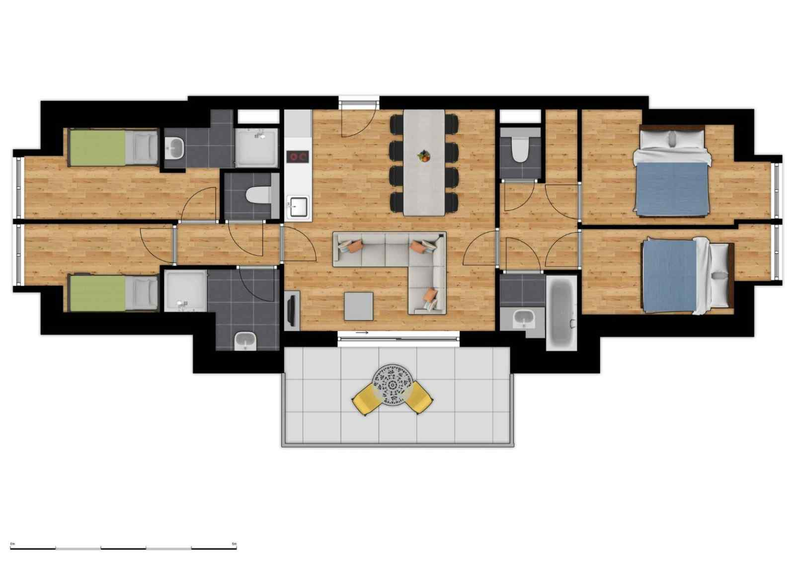 8-persoons-appartement-met-4-slaapkamers-op-unieke-locatie-vlak-bij-strand