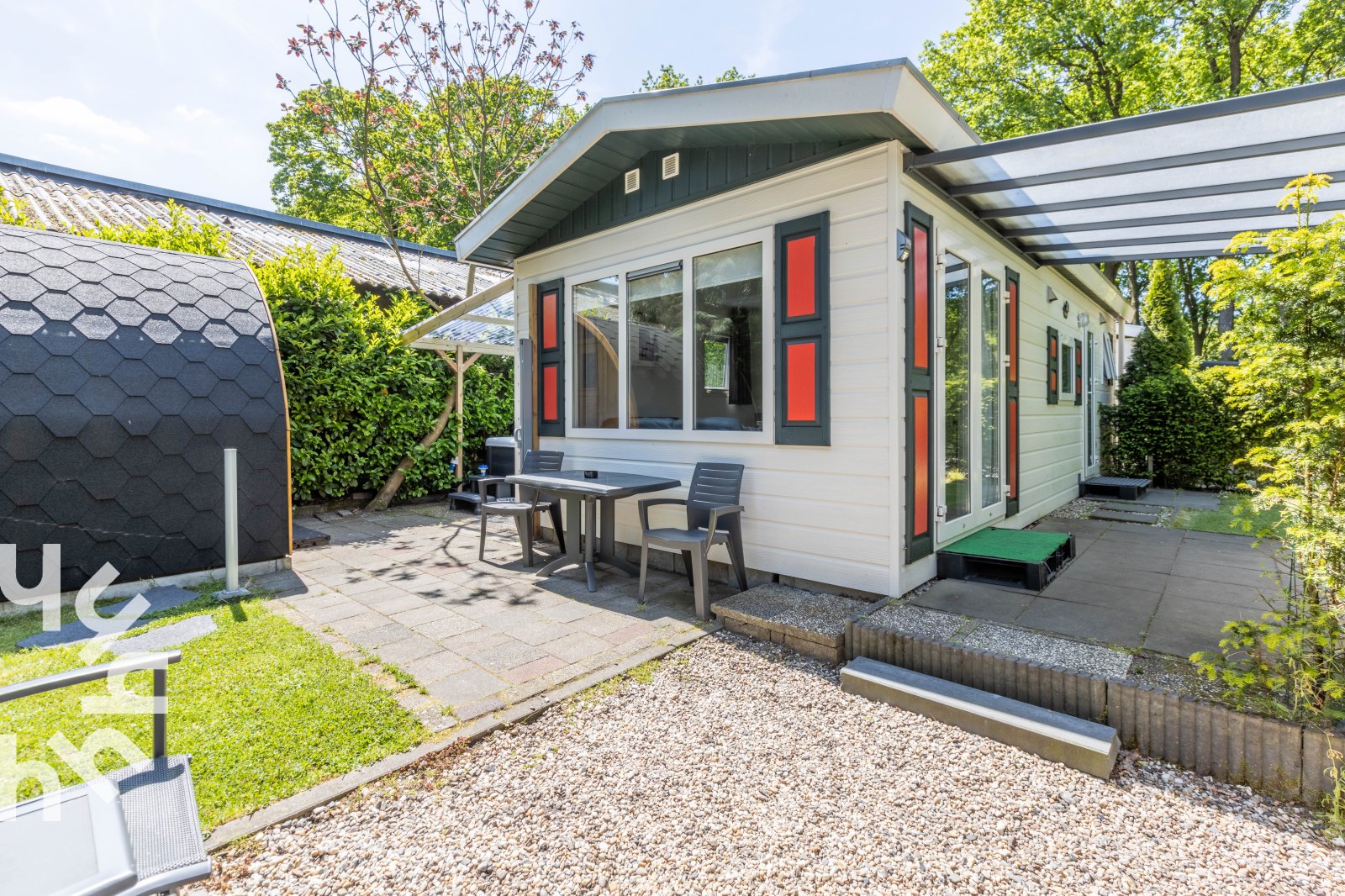 Luxe 2 persoons chalet met bubbelbad en sauna op een unieke locatie op de Veluwe