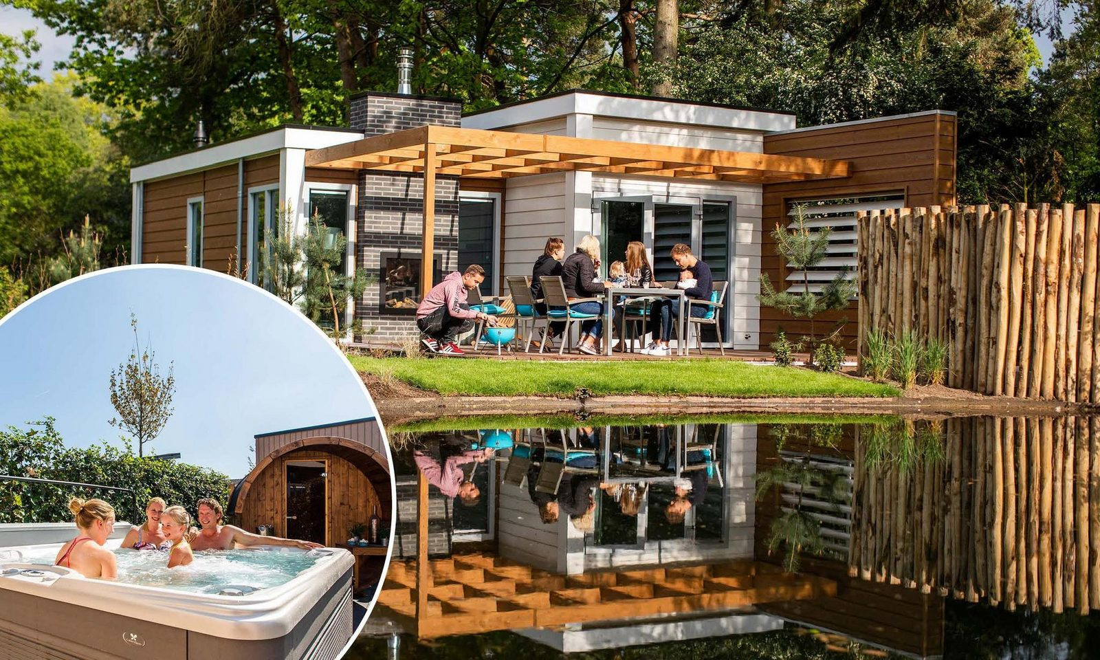 Luxe 6 persoons vakantiehuis met bubbelbad en sauna op de Veluwe - Nederland - Europa - Lunteren