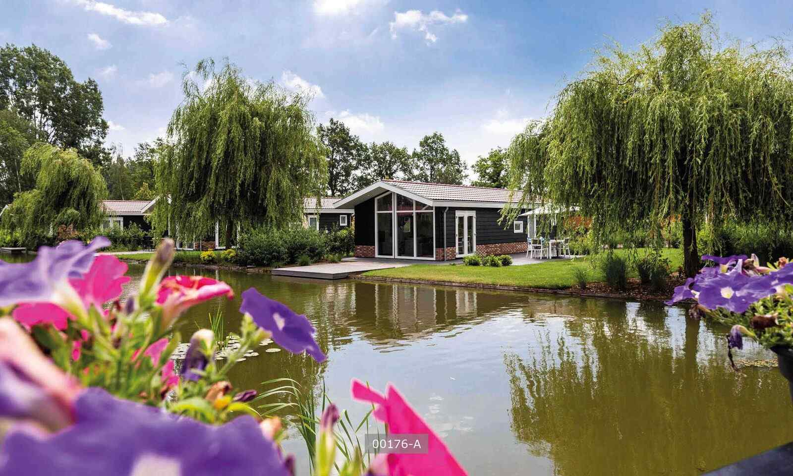 Gezellig vijf persoons vrijstaand chalet op natuurrijk 