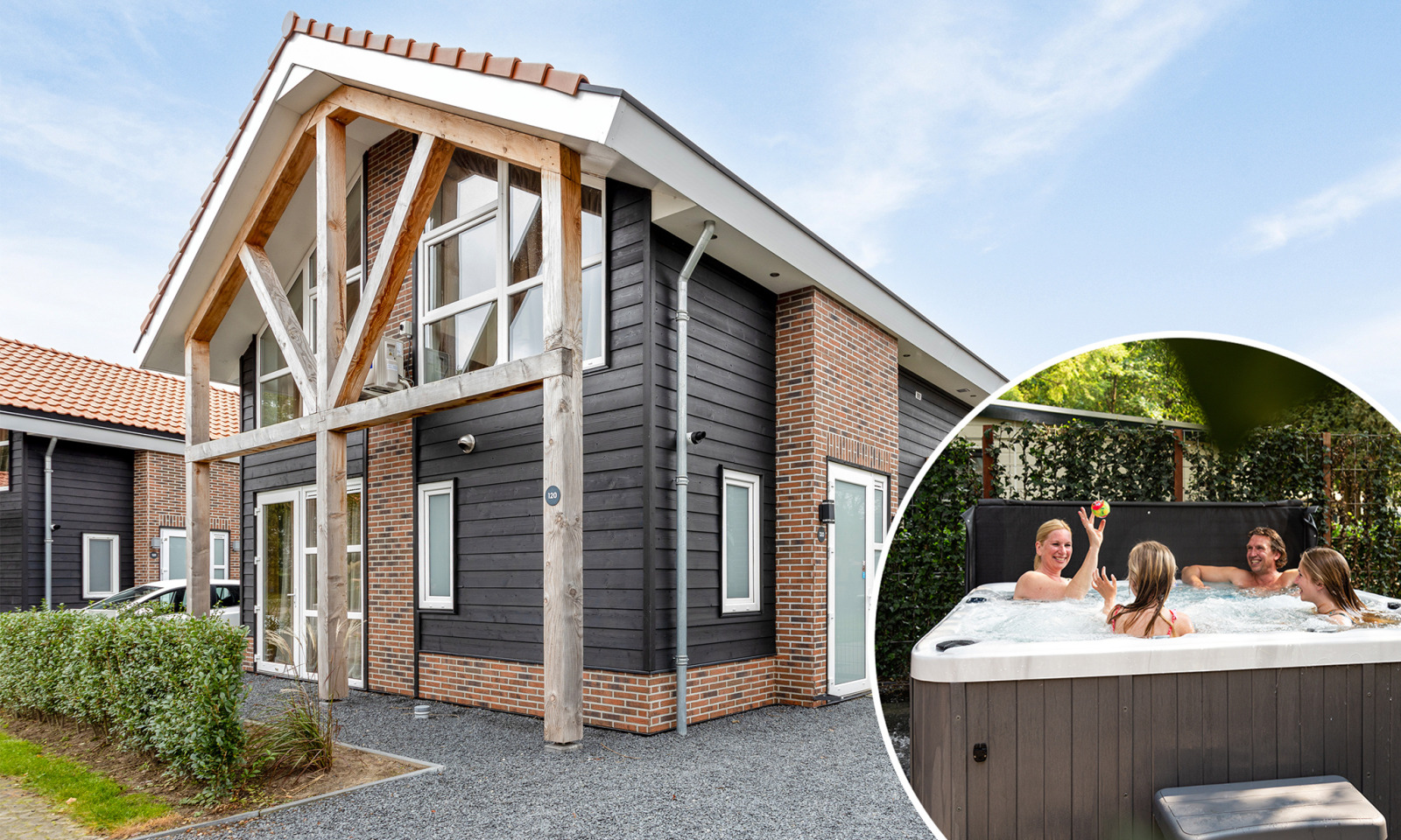 Luxe 10 persoons groepsaccommodatie met buitenspa in Lichtenvoorde — groepsaccommodatie in Lichtenvoorde