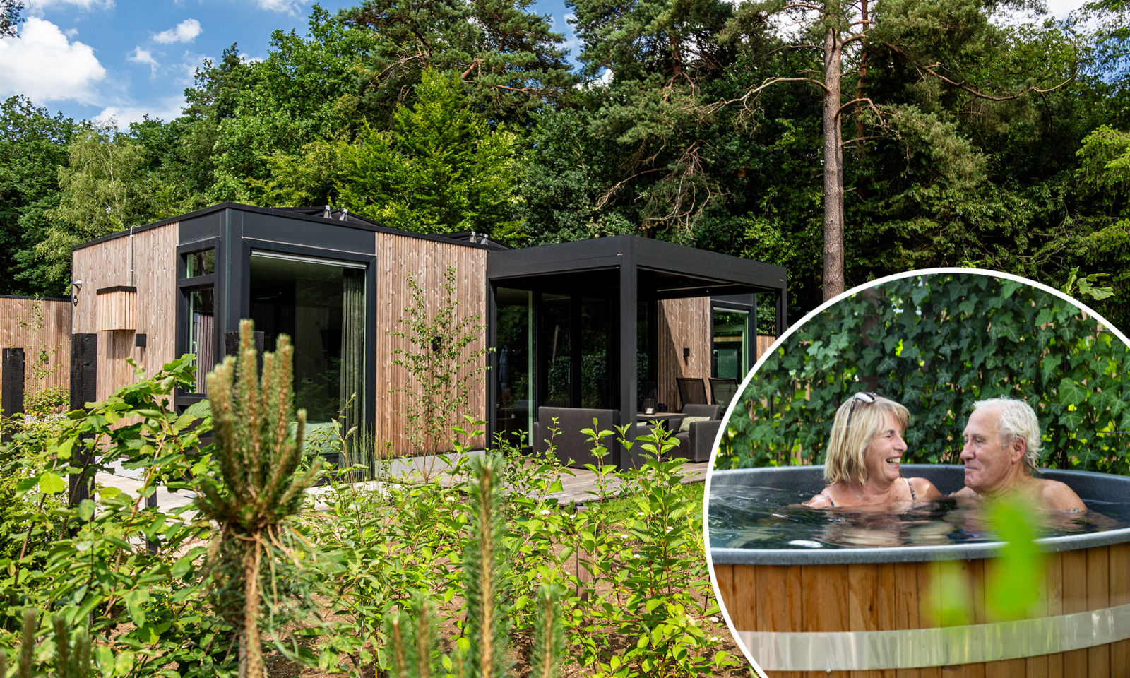 Modern 4-persoons vakantiehuis met hottub op een vakantiepark in Ede