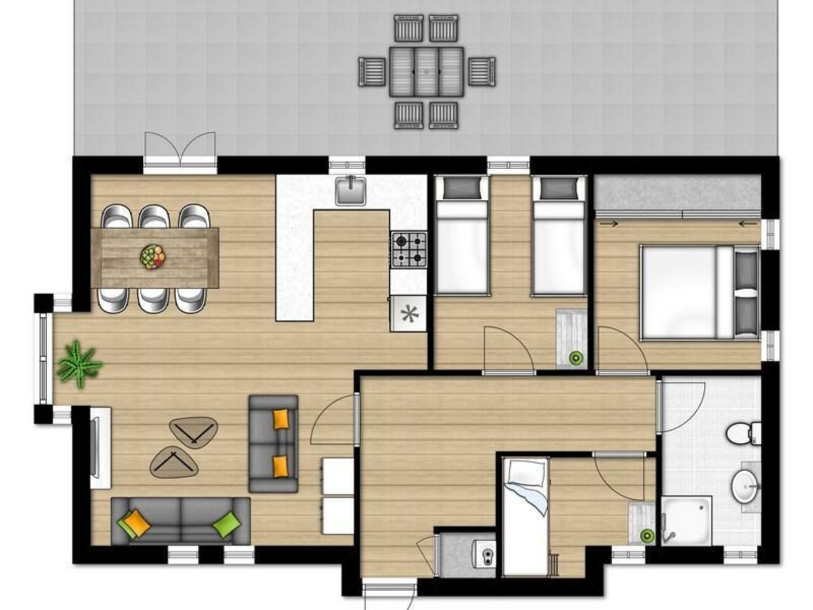 gelijkvloerse-6-persoons-chalet-op-een-vakantiepark-in-drenthe