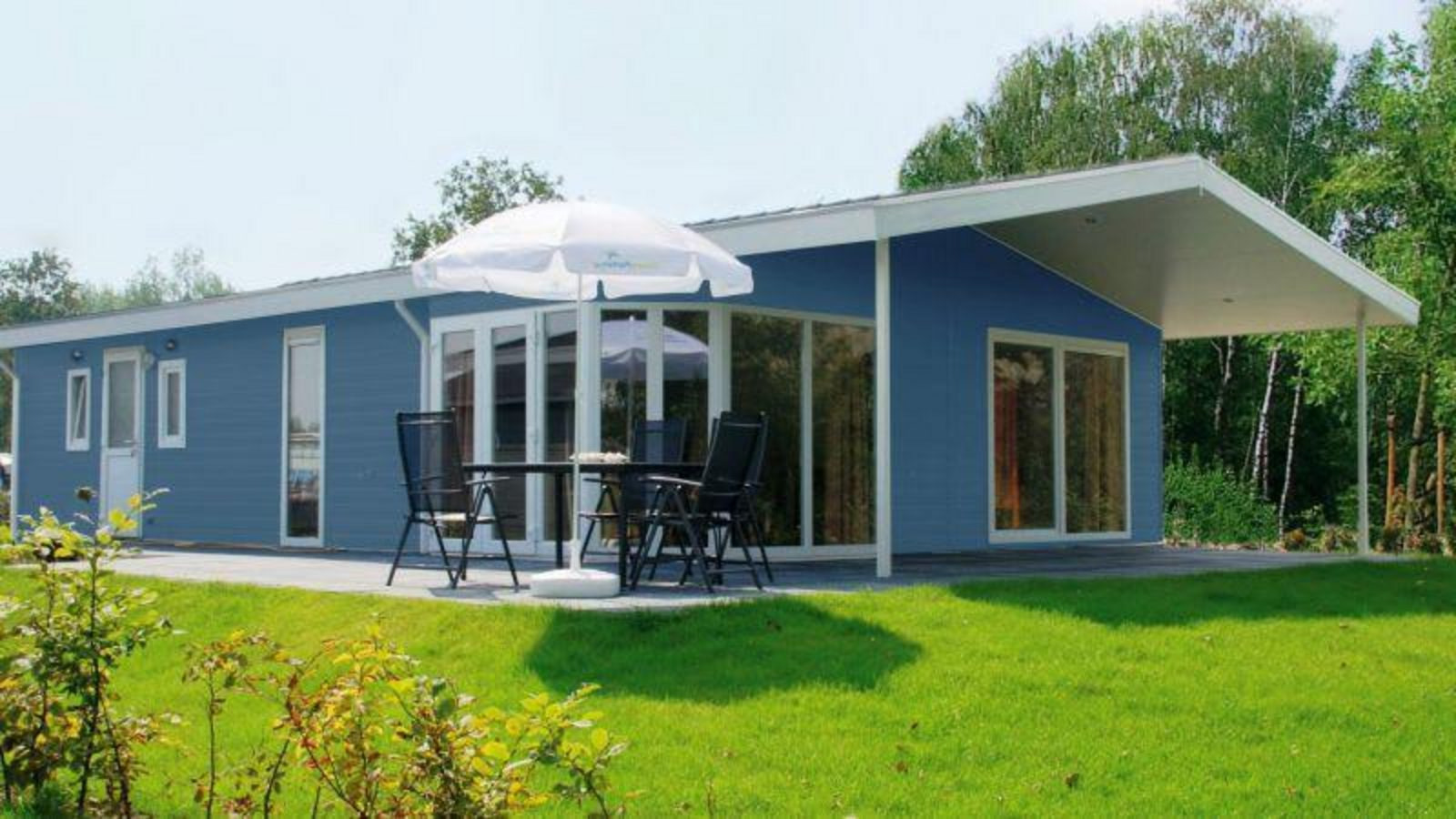 Chalet voor 6 personen met overdekt terras op vakantiepark bij de Veluwe