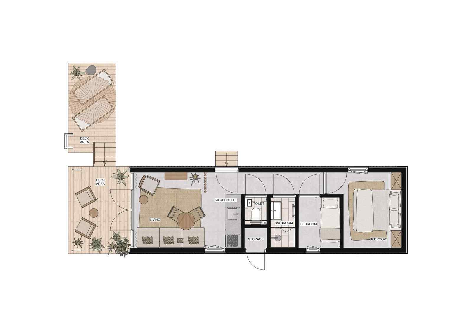 moderne-4-persoons-waterlodge-nabij-zeewolde-in-het-horsterwold