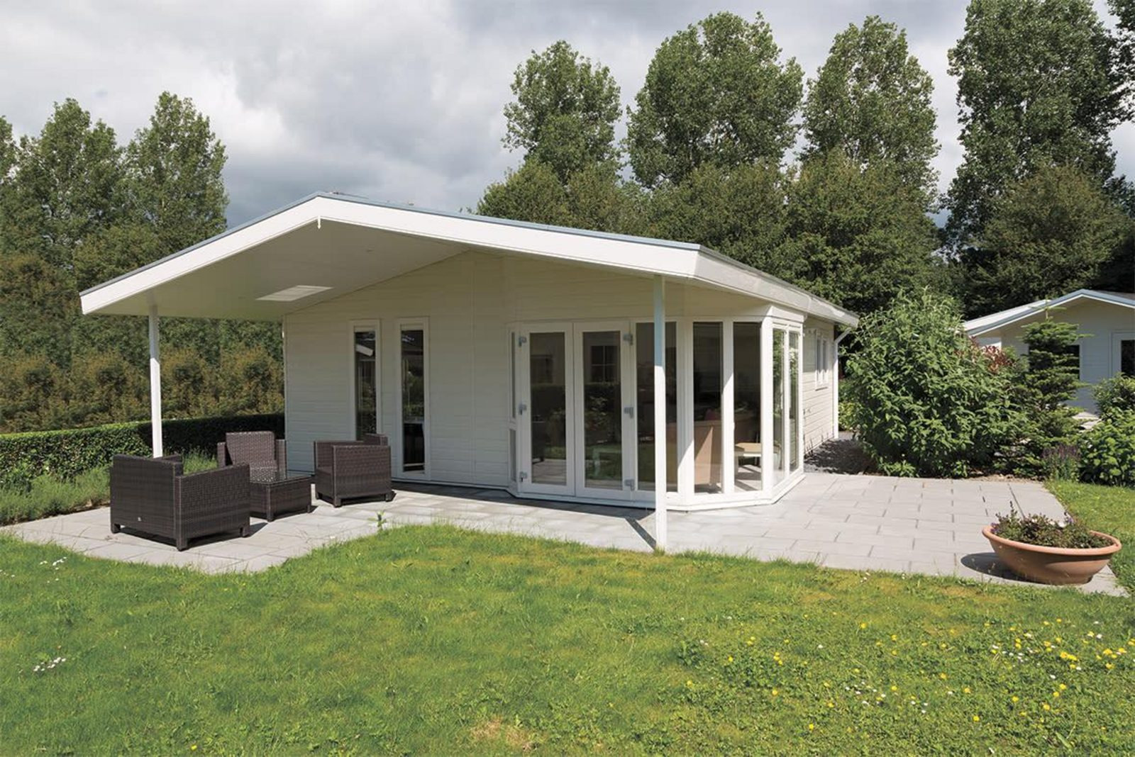 6 persoons chalet met overdekt terras op vakantiepark M