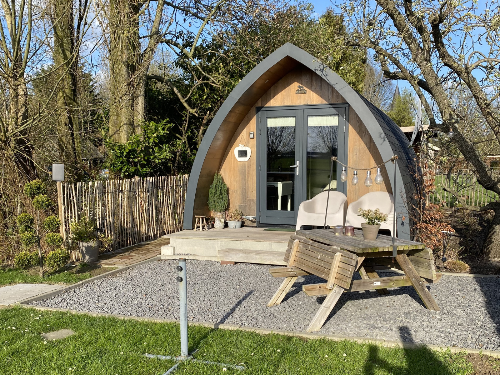 Stijlvol tiny house voor 2 personen met hottub in Uitwijk, vlak bij Gorinchem