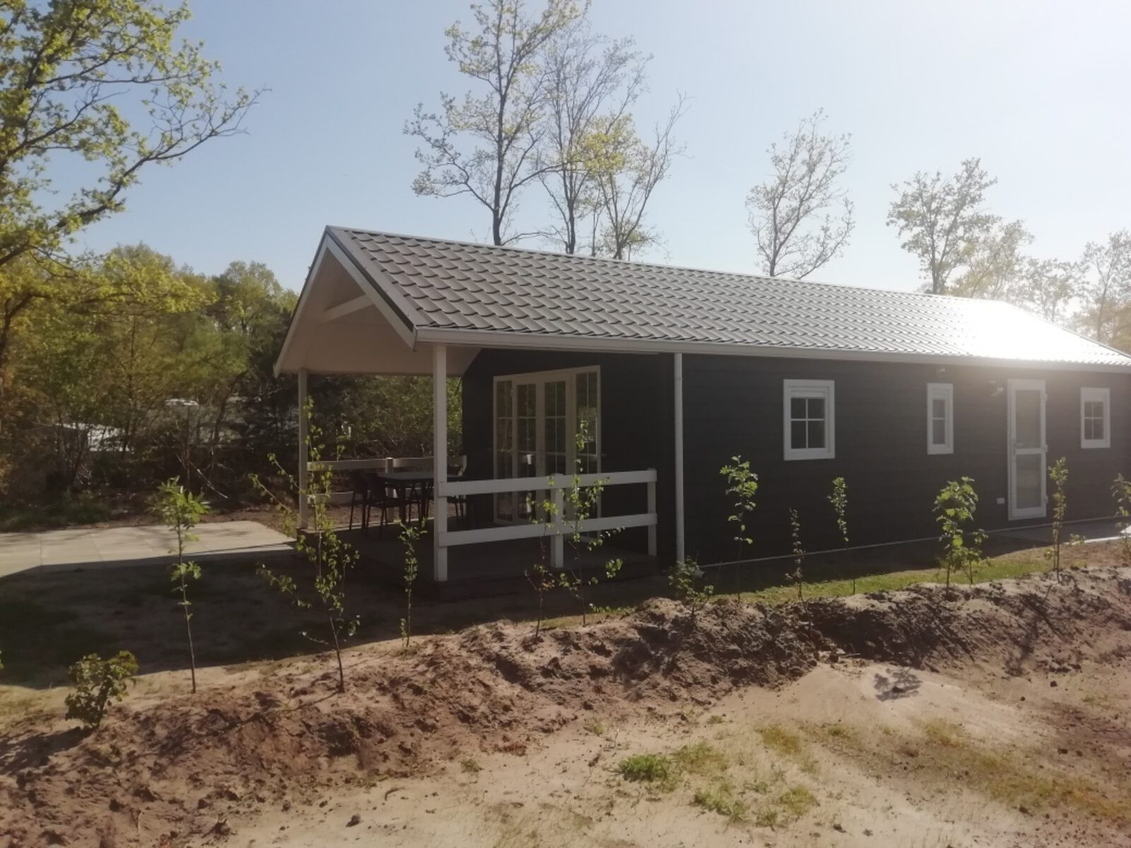 Rustig gelegen 4 persoons Lodge met uitzicht op de bossen in Balkbrug