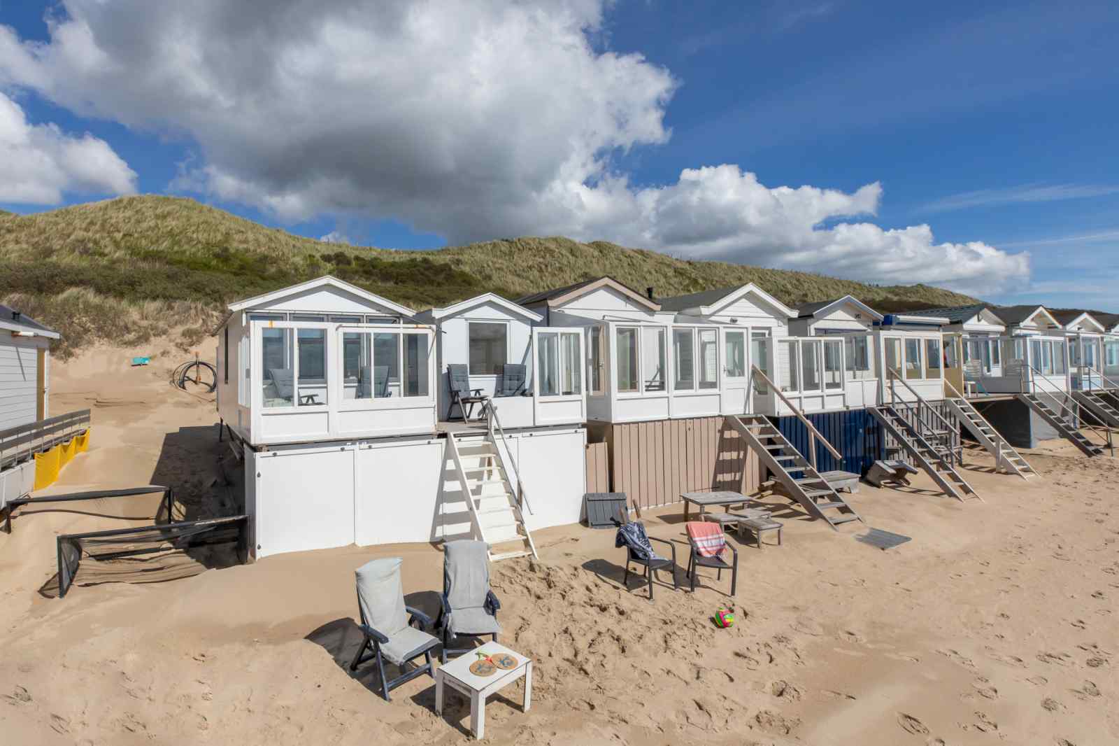 Strandhuisje voor 6 personen op strand Dishoek